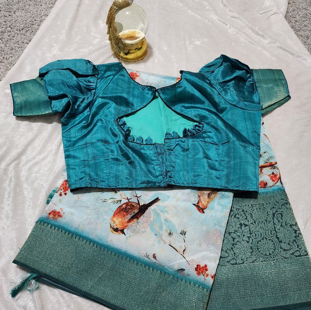 Saree with ready to wear blouse